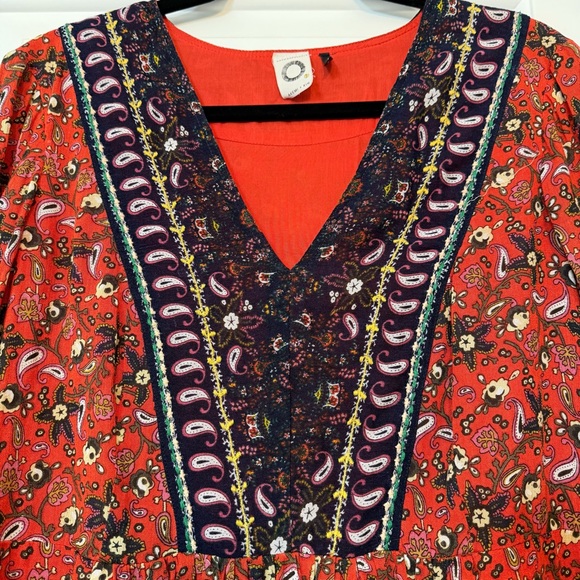 Anthropologie Akemi + Kin Rosalind Embroidered Dress Boho Festival Size Medium - Picture 5 of 13